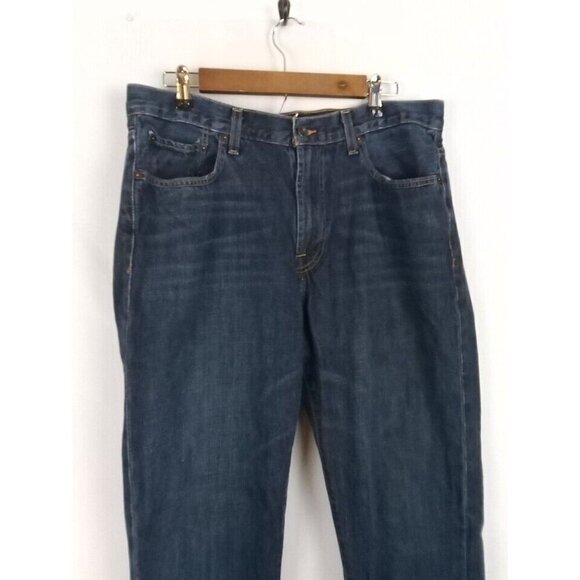 Lucky Brand Jeans Men's 34X33 Blue Dark Wash 181 Relaxed Straight - Picture 5 of 12